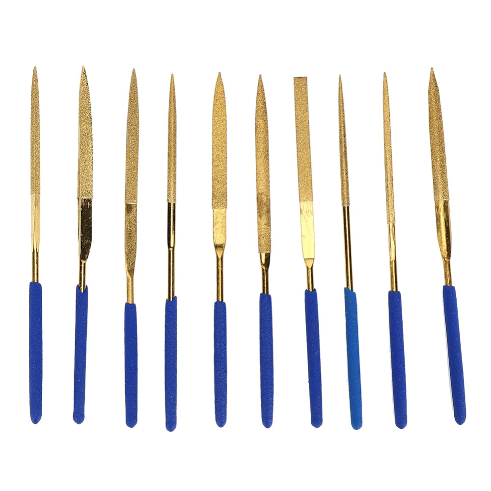 3x140mm Titanium Plated Steel Diamonds Needle Files Tools Kit for Steel Ceramics Filing