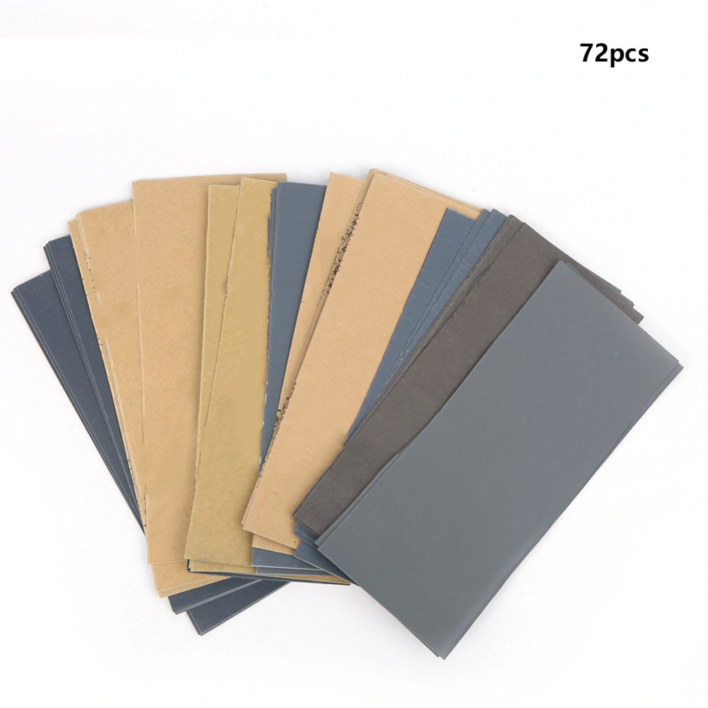 72pcs 400#-3000# Sandpaper Set Abrasive Paper Sanding Sheets Paper Grinding Polishing Tool