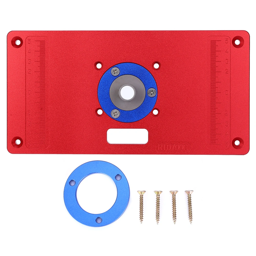 Trimming Machine Flip Board Red Aluminum Alloy Router Table Insert Plate Woodworking Tool