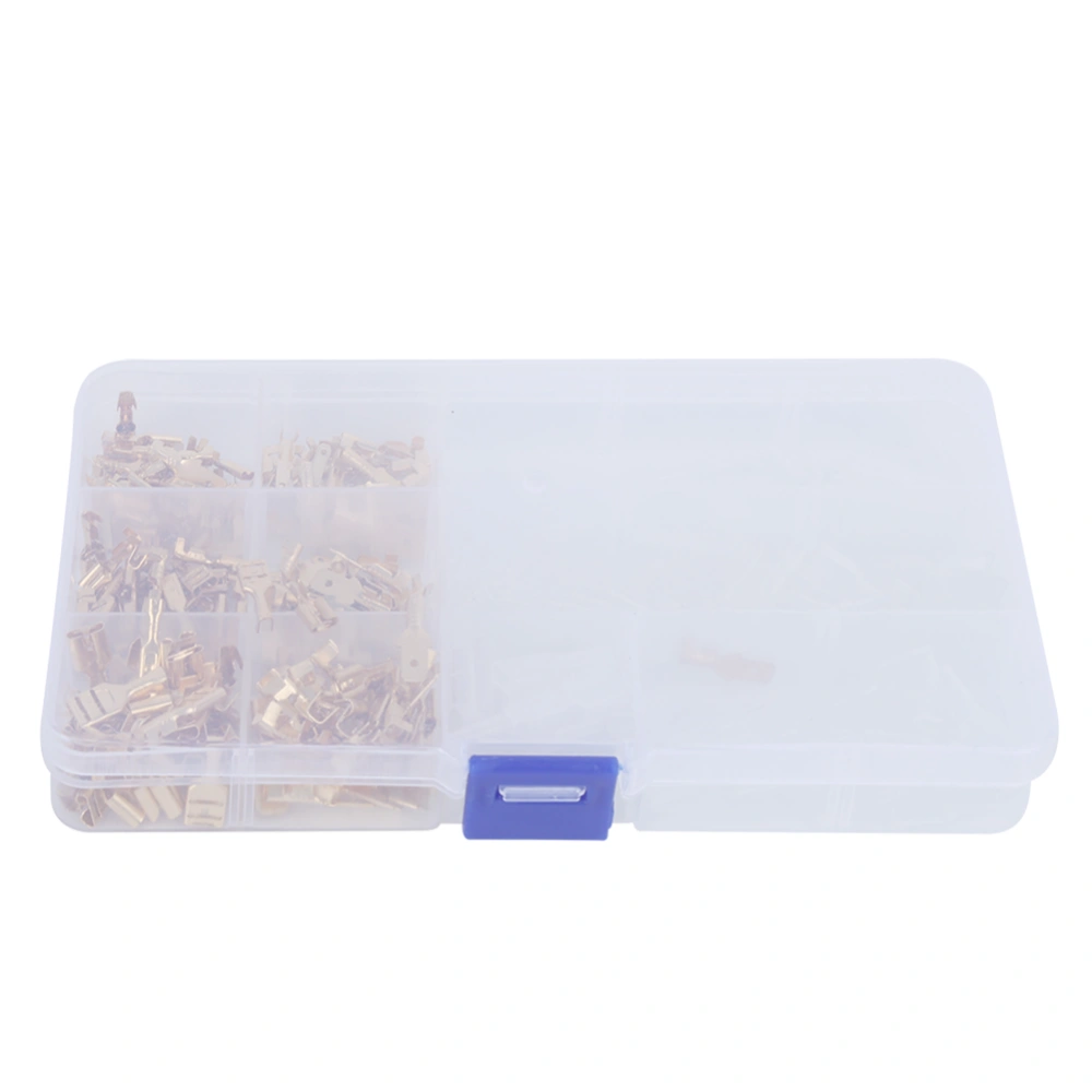 270Pcs Gold Copper Male Female Wire Terminal Connector with Insulation Sleeve and Storage Box270Pcs Terminal Kit