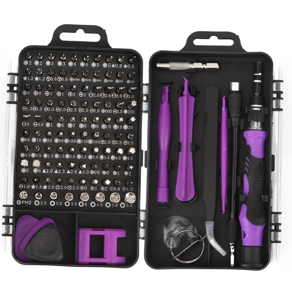 115 in 1 Screwdriver Set Multifunctional Watch Phone Repairing Removal Hand ToolPurple