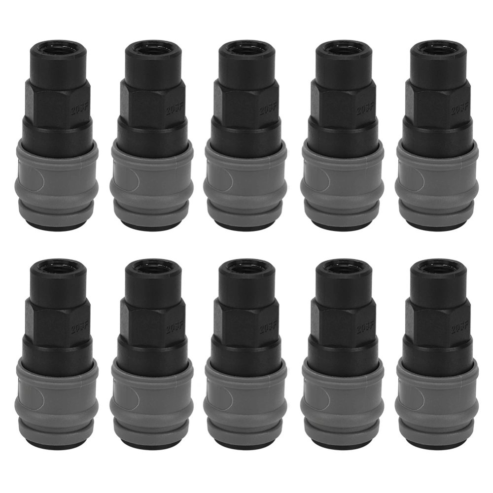 10pcs Plastic Steel Quick Connector Self Locking C Type SF Female Thread Air Pipe Connector(G3/8 (30) )