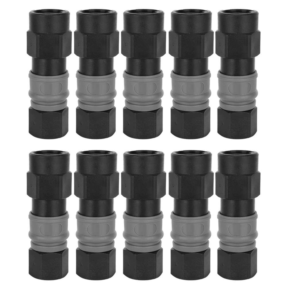 10pcs Plastic Steel Quick Connector Self Locking C Type SfPF Female Thread Air Pipe Connector(G1/2 (40) )