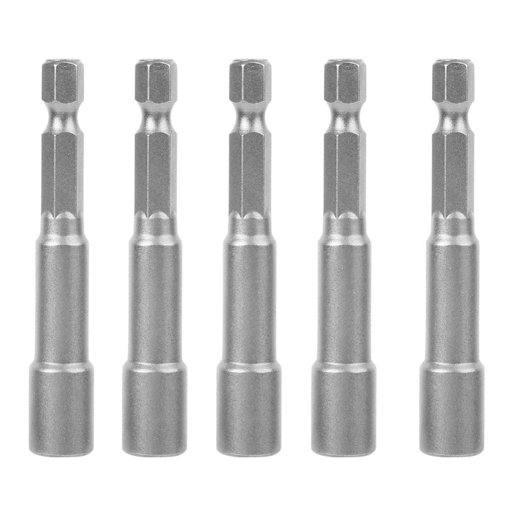 5pcs Magnetic Hex Socket Tool Steel Electric Screwdriver Magnetic Drill Bit Adapter 6mm