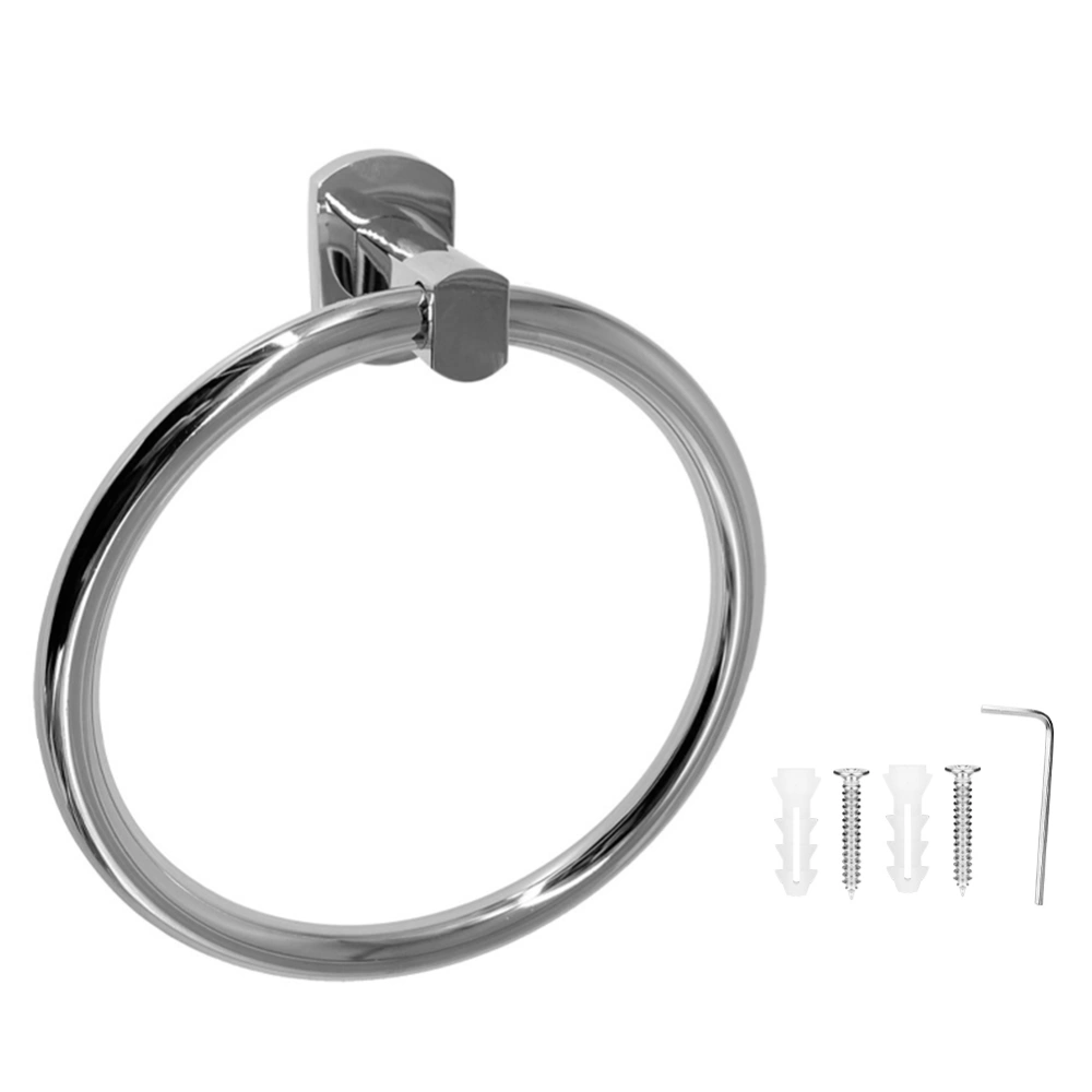 Wall Mounted Towel Ring Stainless Steel Bathroom Round Towel Rack Holders Accessory