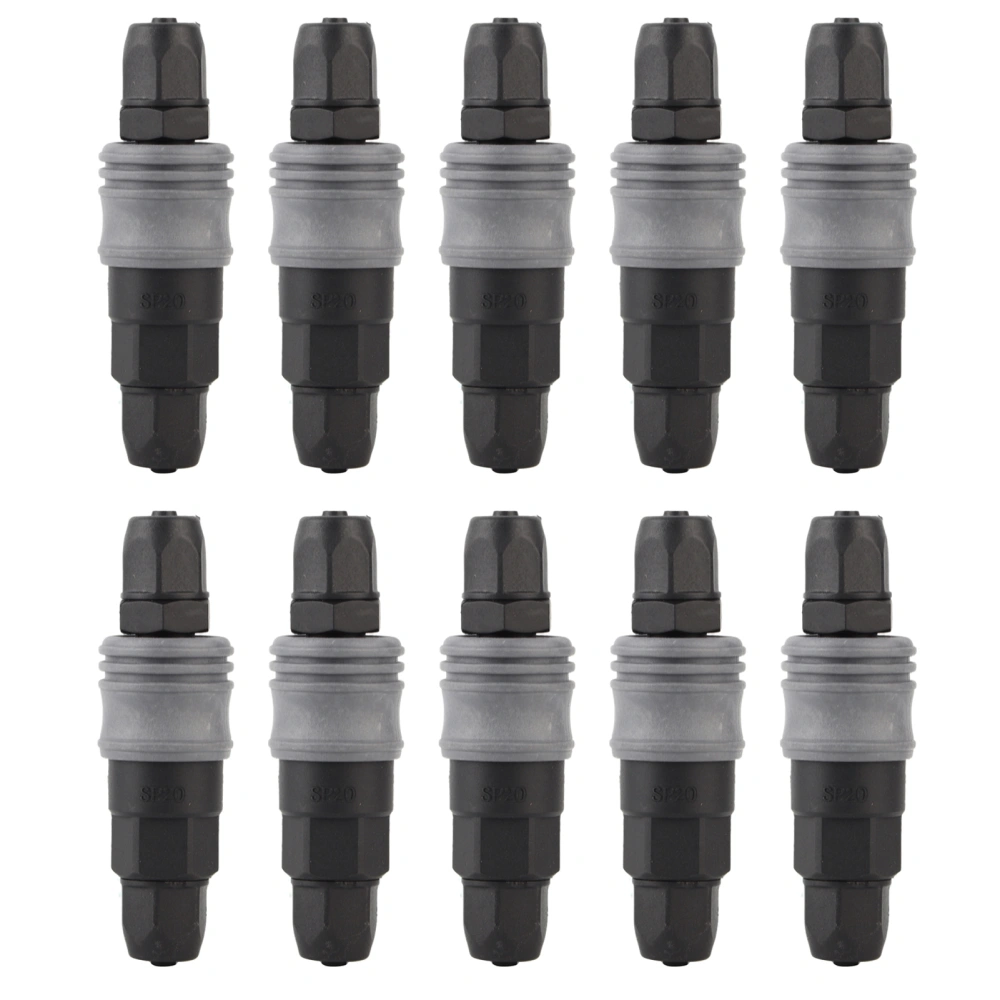 10PCs Plastic Steel Quick Connector C Type SpPP Self Locking Mechanical Accessory for 8 / 10 / 12mm PU Pipe(8mm（20） )