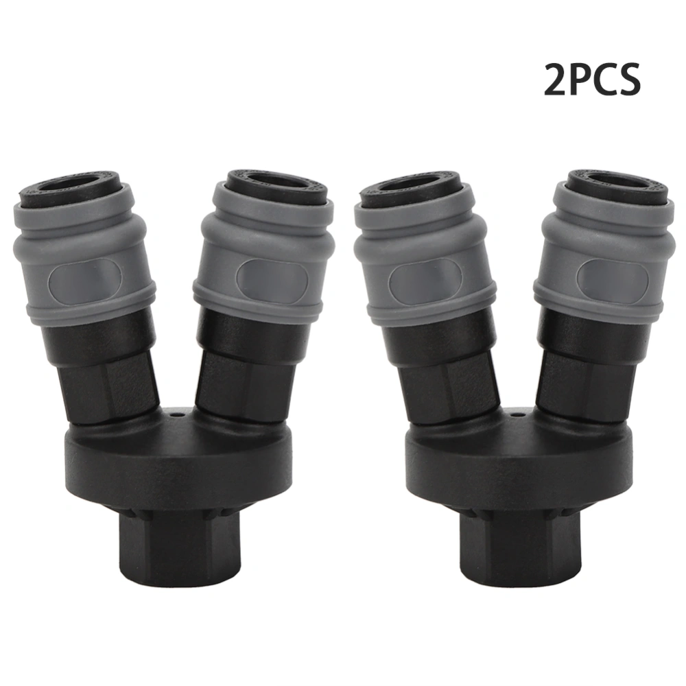 2PCs Plastic Steel Quick Connector C Type Round Two Way Quick Air Connectors Industrial Accessory