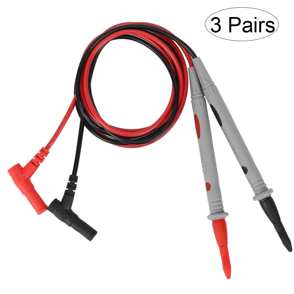 3 Pairs 1000V 20A Multimeter Test Lead Probe Digital Multimeter Testing Tool Accessories