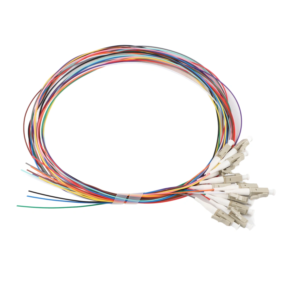 Fiber Pigtail Cable Multimode 12-Cores LC/UPC-62.5/125 with PVC Outer Shell for Networks