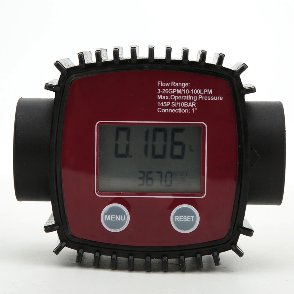 K25 1in Female Thread Flowmeter Digital Display Water Liquid Flow Sensor 10‑100L/MIN