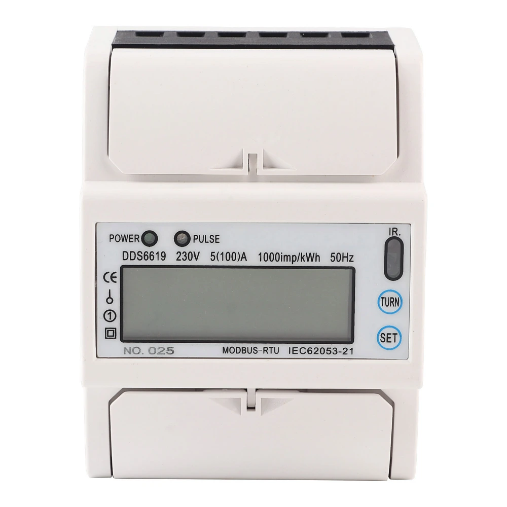 DDS6619-015 Single Phase Energy Meter 4P Multi Function LCD Display Electronic Power Meter