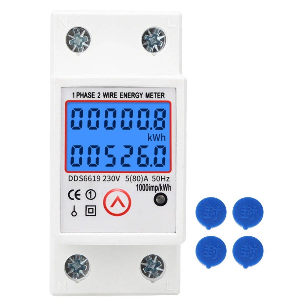 Multifunctional Electric Meter Resettable Single Phase Energy Meter With Backlight