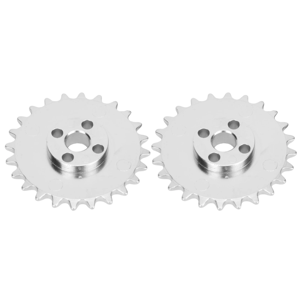 2pcs 24-Tooth Sprockets Zinc Alloy Toothed Chain Gear Industrial Robot Parts 52mm X 6.8mm