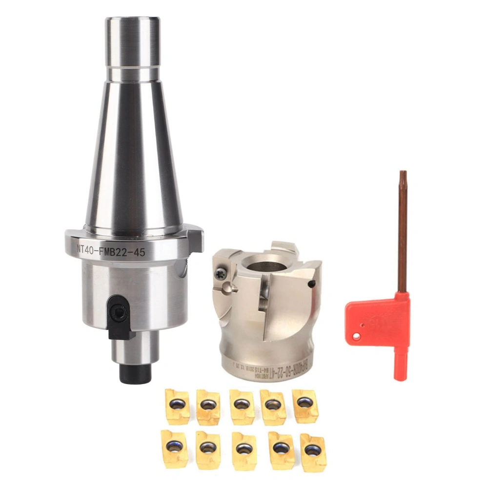 NT40 FMB22 Collet Chuck Holder BAP400R‑50‑22‑4T Cutter APMT1604 Milling Inserts(10PCS Milling Inserts )