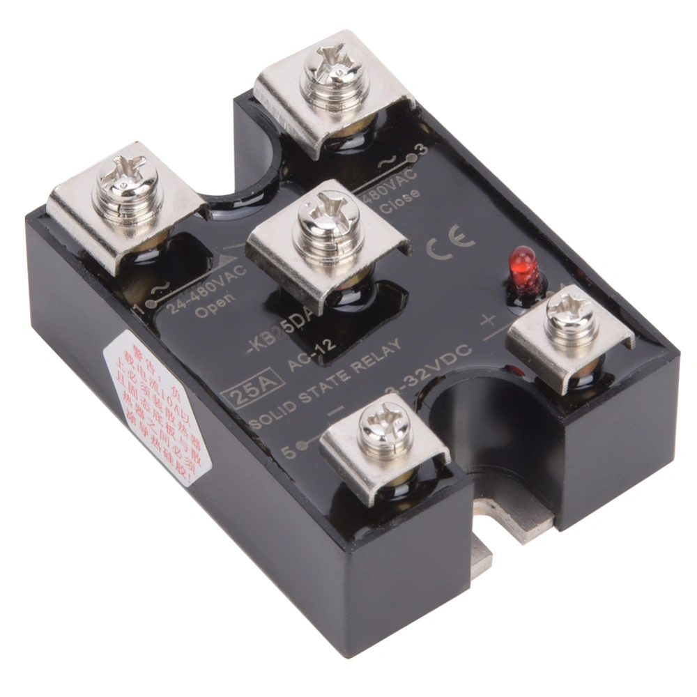 BERM KB25DA Solid State Relay 25A Single Phase 1NO1NC Solid State Relay DC Controlled AC