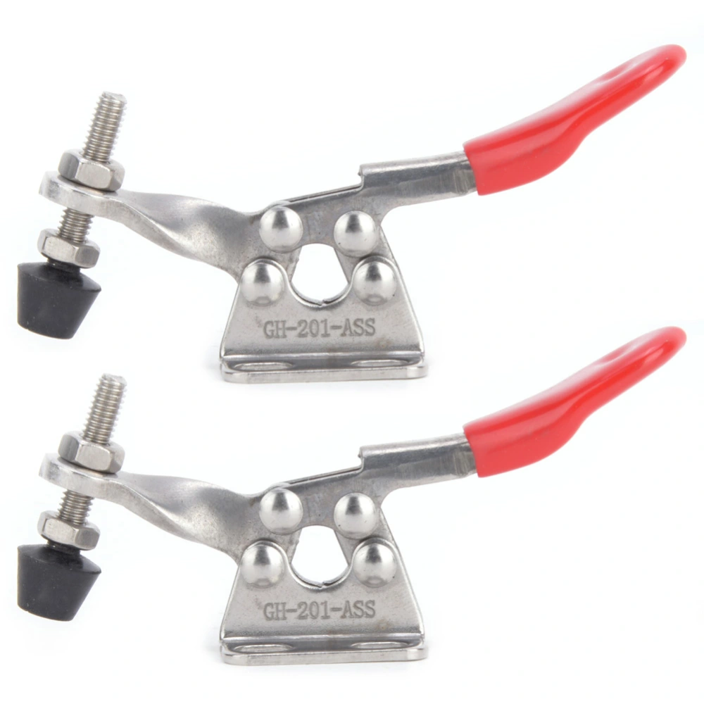 2Pcs Toggle Clamp 304 Stainless Steel Quick Welding Fixture Hand Tool 27KG GH-201-ASS