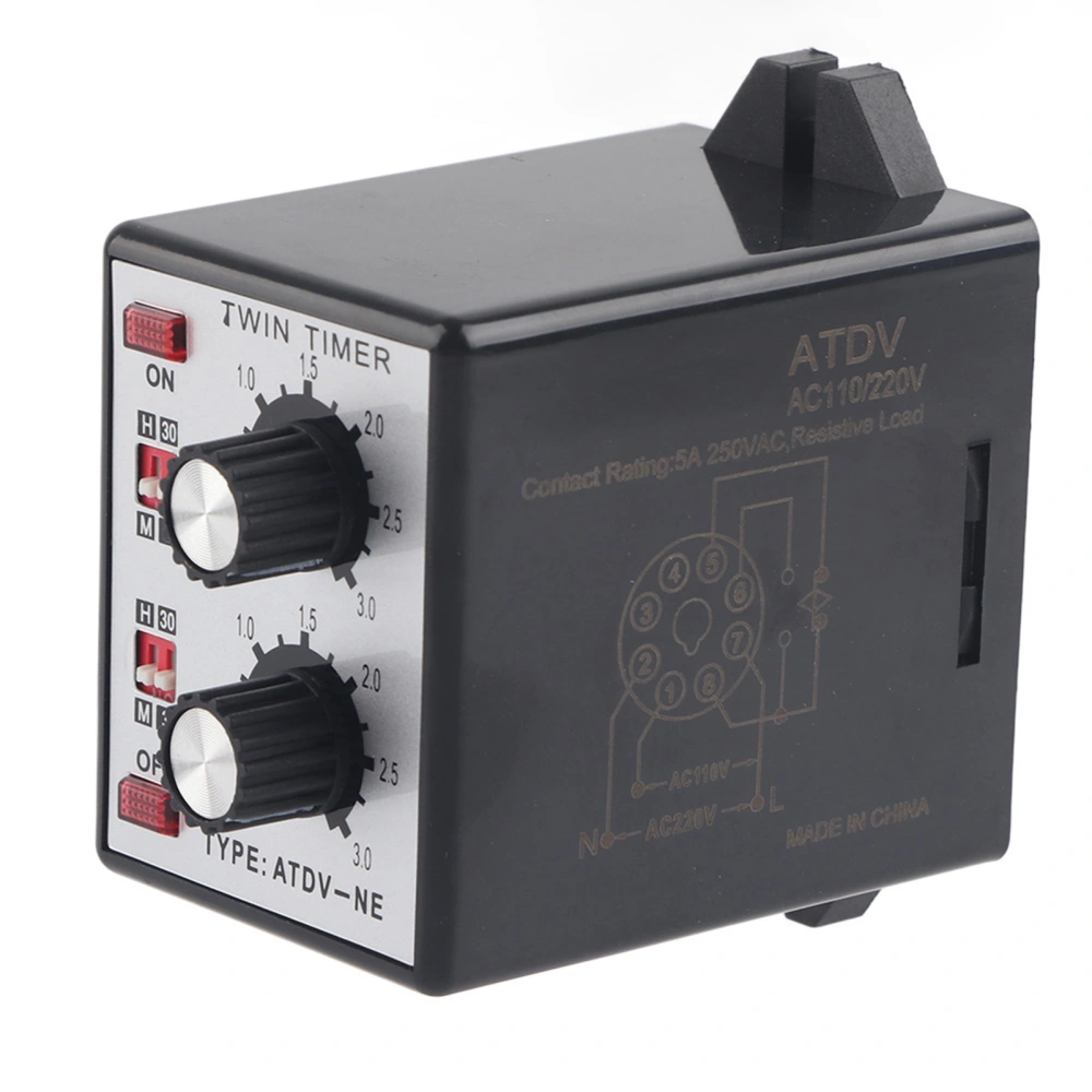 Knob Control Time Switch Relay On Off Timer Relay Multi-Section ATDV-NE AC110V/