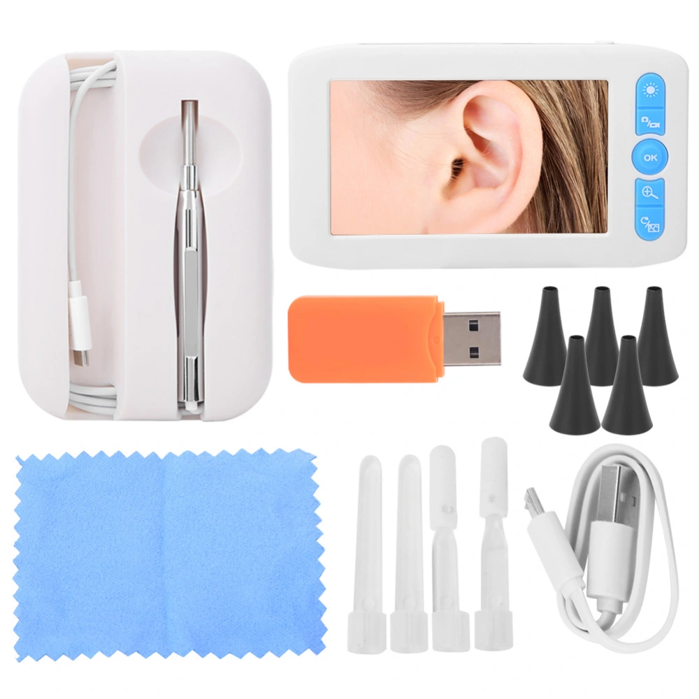 4.3 Inch IPS High Definition 720P Camera 6LED Waterproof Visual Otoscope for Ear Inspection