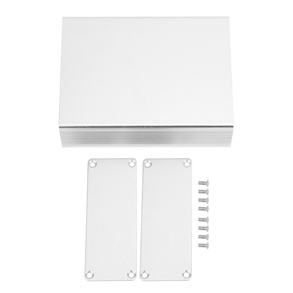 Aluminum Project Box Integrated Matte Silver DIY PCB Junction Eectronic Shell 29x74x100mm