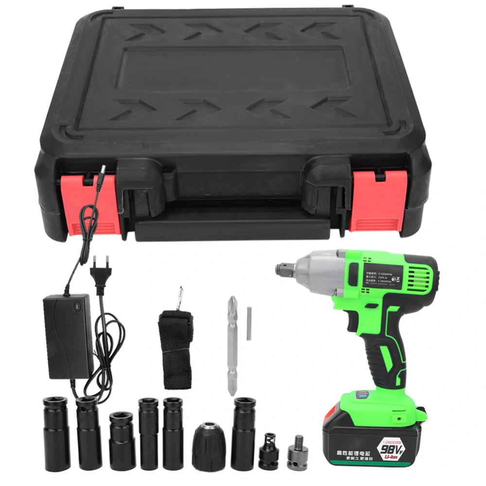 220W 98VF Brushless Electric Wrench Cordless Rechargeable Handheld Power Tool