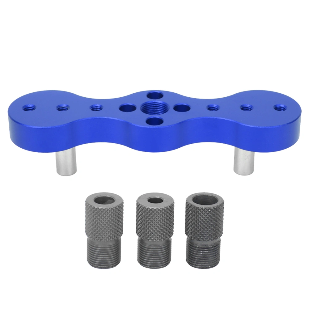 Woodworking Dowel Drill Guide Jig Positioner Aluminum Alloy 6/8/10mm Hole Opener ToolBlue