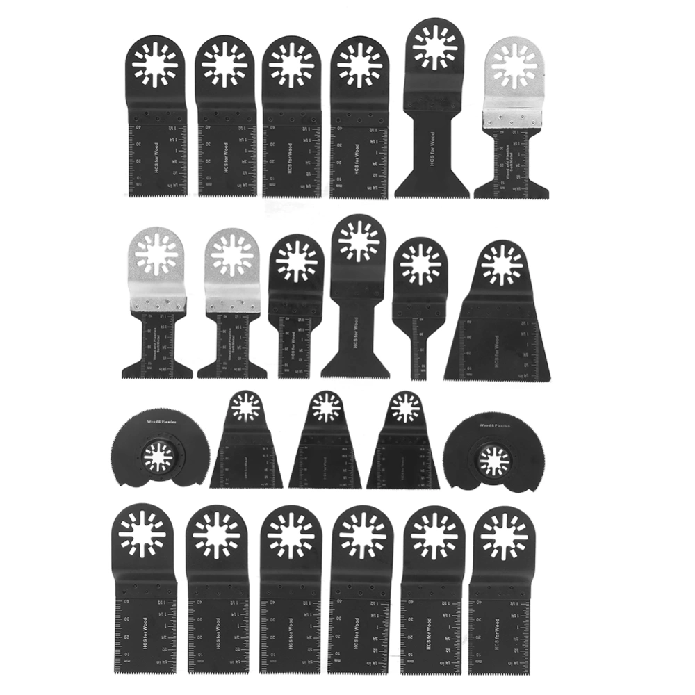 23Pcs Oscillating Saw Blade Kit High Carbon Steel for Cutting Plastic Wood Soft Metal