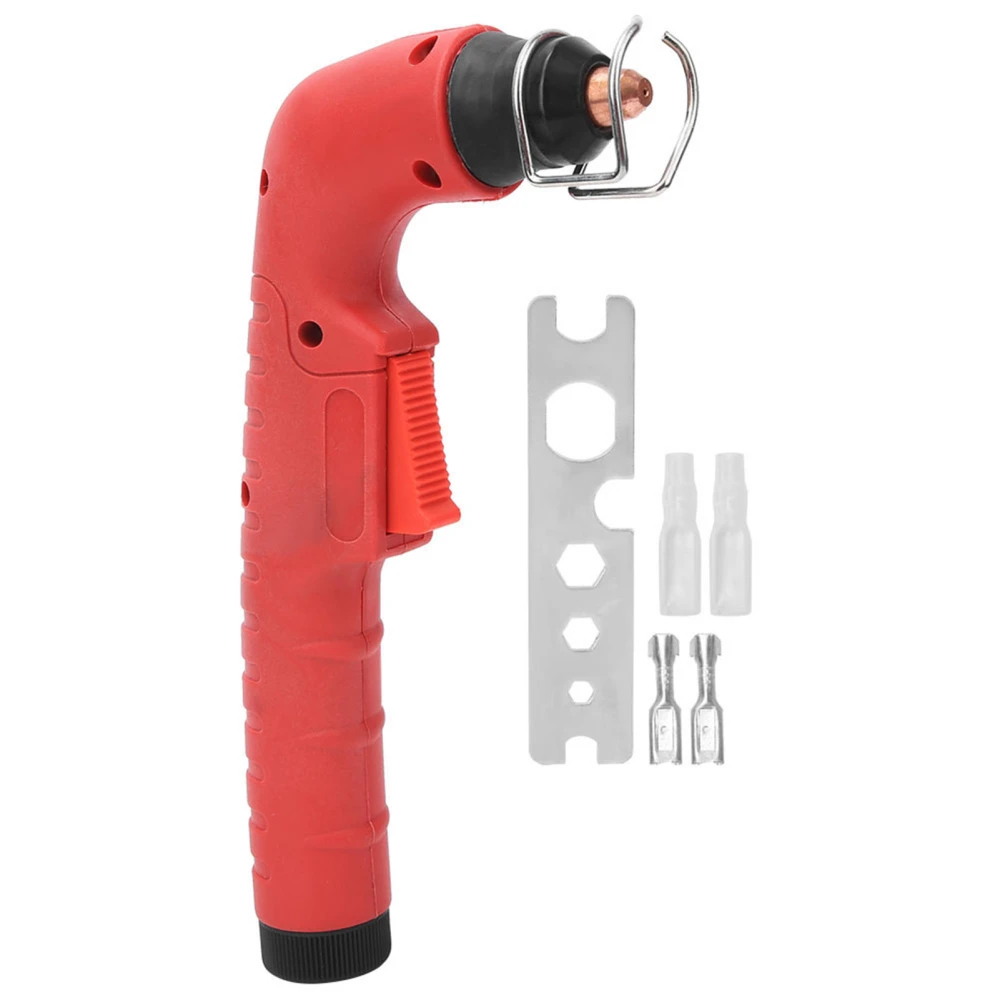 Plasma Cutter Torch Head Red Metal Rubber Handle for Trafimet Ergocut S45 Cutting Machine