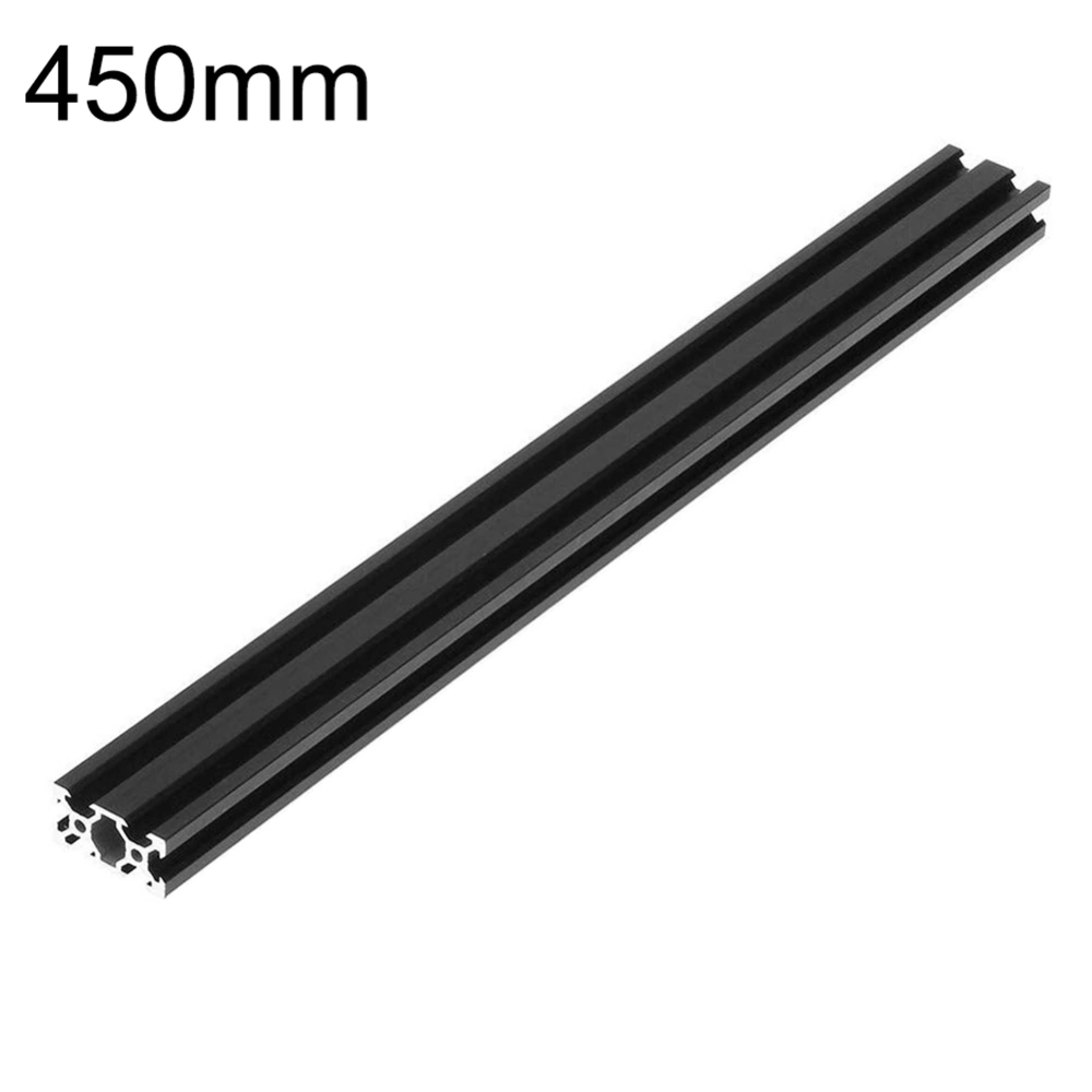 Aluminum Extrusion 450mm V Type European Standard Extruded Aluminum Liner Rail Black