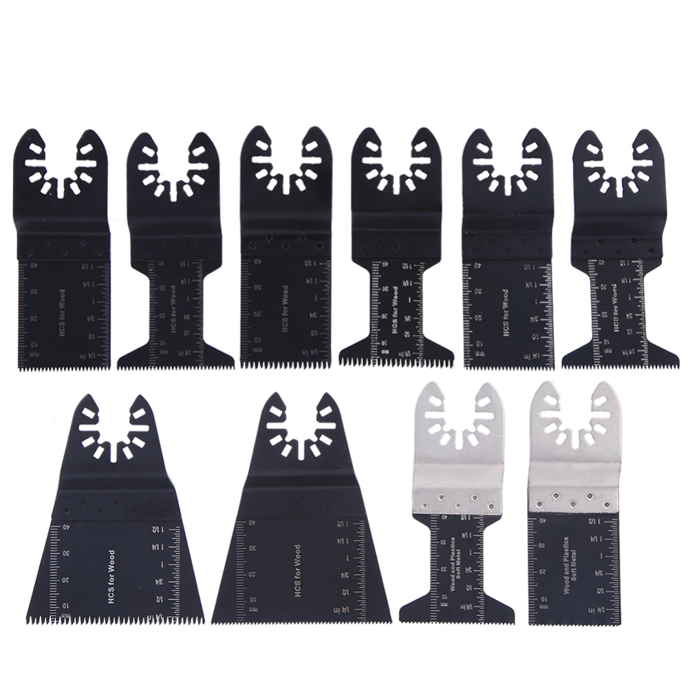 10Pcs Universal Saw Blade Oscillating Multi Tool High Carbon Steel for Cutting Wood Soft Metal