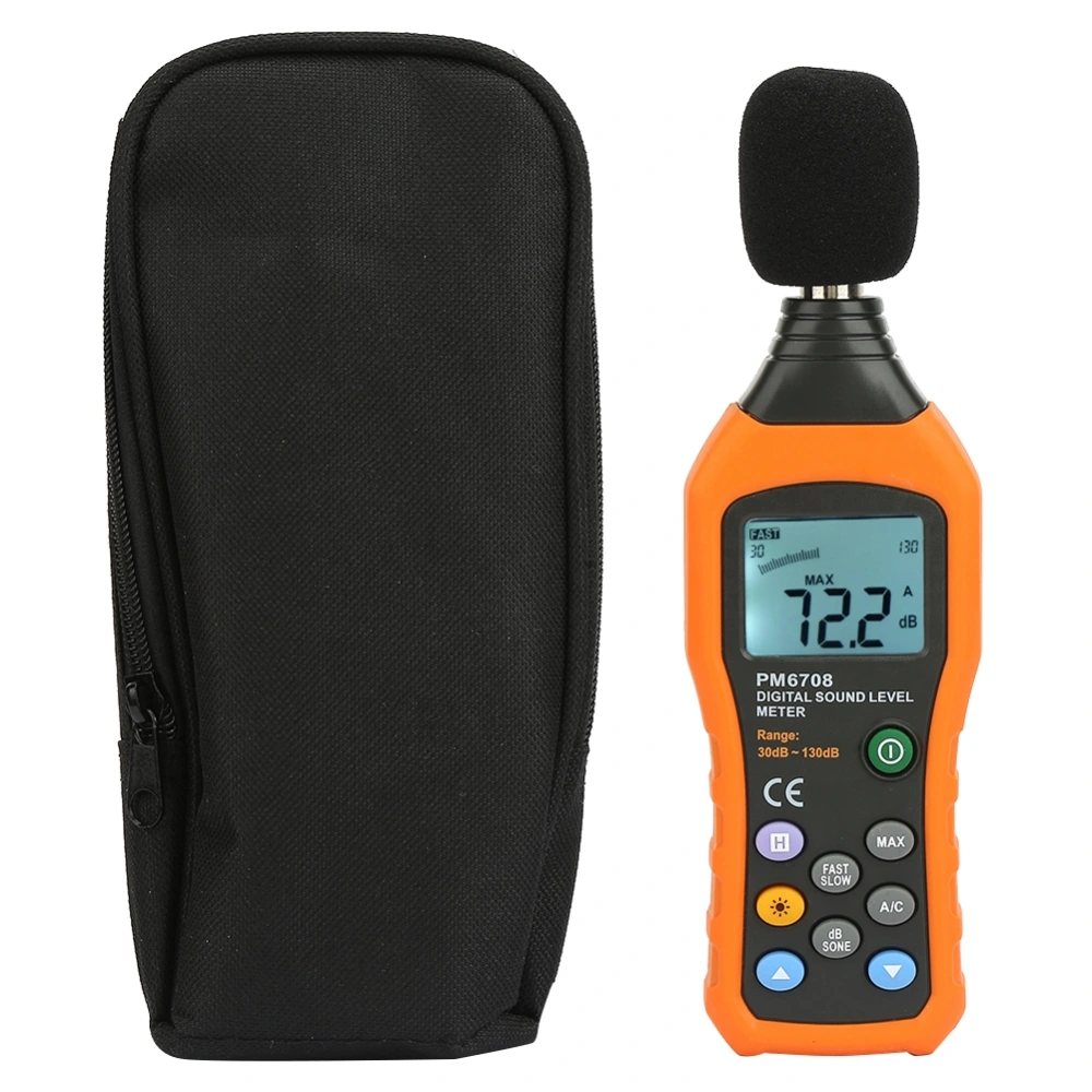 PEAKMETER PM6708 High Precision LCD Display Digital Sound Level Meter Noise Measuring Tester