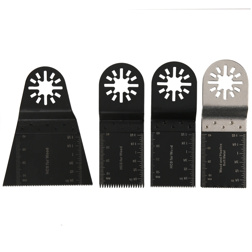 4Pcs Oscillating Saw Blade Stainless Steel/High Carbon Steel for Cutting Wood Plastic