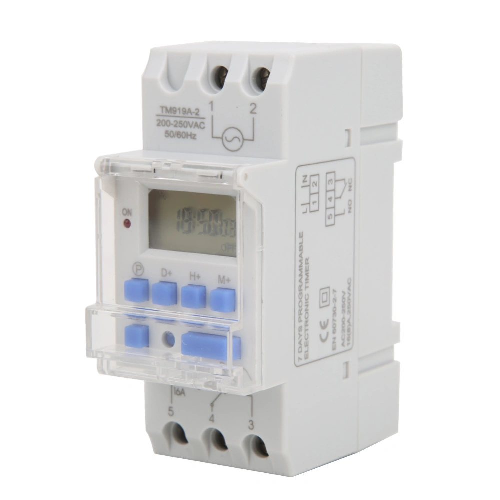 TM919A-2 200- AC 16A LCD 7 Days Programmable Digital Timer Switches