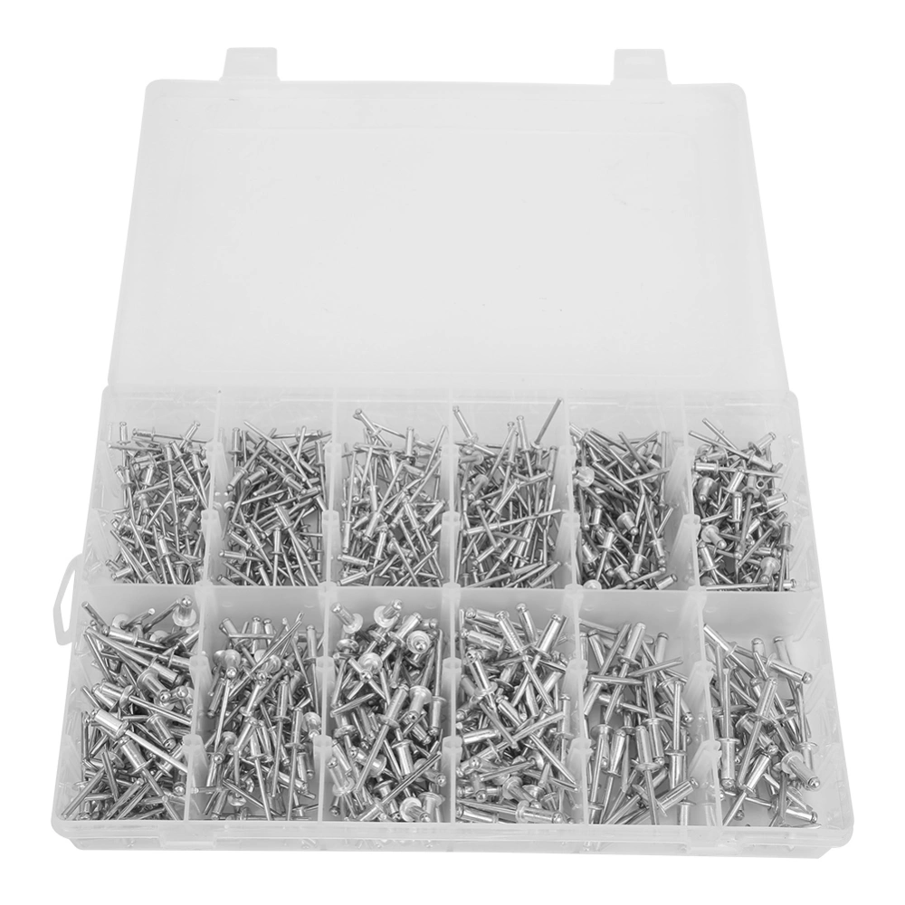 660Pcs M3.2/M4.0/M4.8 Aluminium Alloy Rivet Round Head Blind Rivet Kit