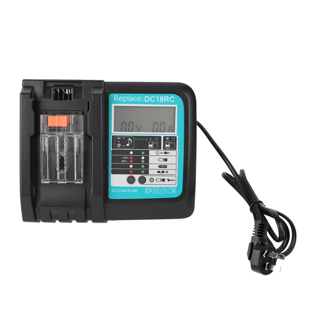 DC18RC Li Ion Battery Charger with Screen for Makita 14.4-18V BL1815 BL1415 BL1460