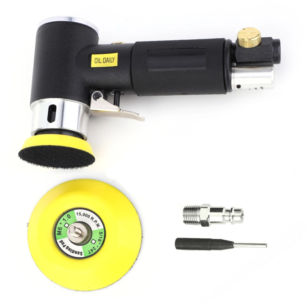 Pneumatic Air Angle Sander 3in 2in Grinding Polishing Orbital Sander 15000rpm 1/4in