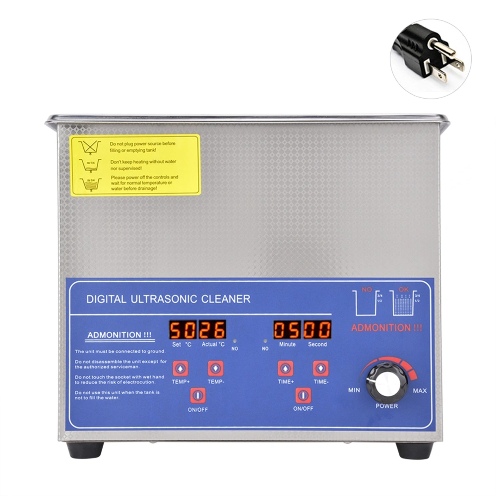 3L Digital Ultrasonic Cleaner Industrial Power Temperature Adjustable Laboratory Cleaning Supplies 40KHzUS Plug 110V