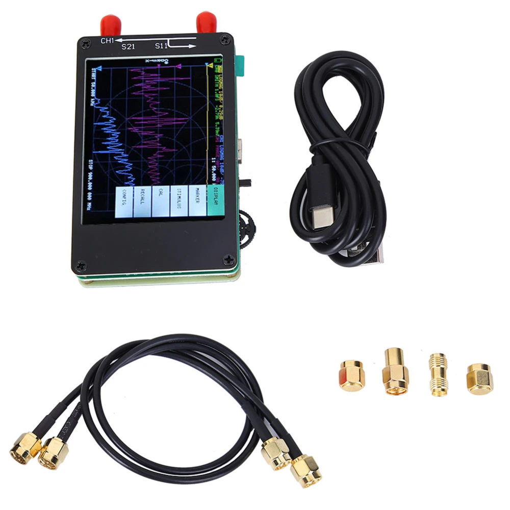 NanoVNA Vector Network Antenna Shortwave Analyzer 50Khz~900Mhz 2.8in TFT 70/60/50dB