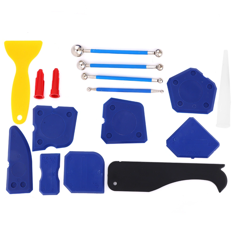 16PCS Silicone Sealant Remover Spreader Caulking Scraper Glass Glue Finishing Tools