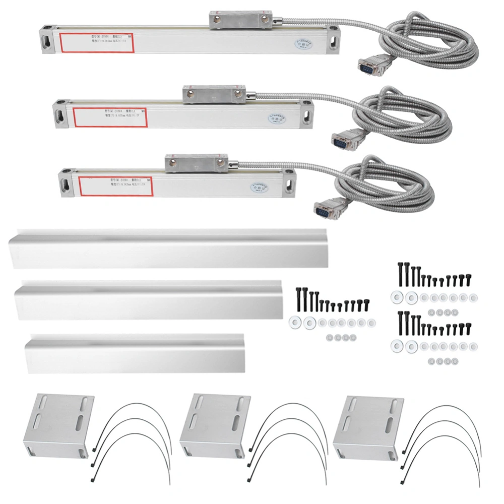 3PCS Linear Scale for Digital Encoder 2AE/3AE Axis Readout DRO Industry Hardware Supplies0-50mm / 0-250mm / 0-350mm