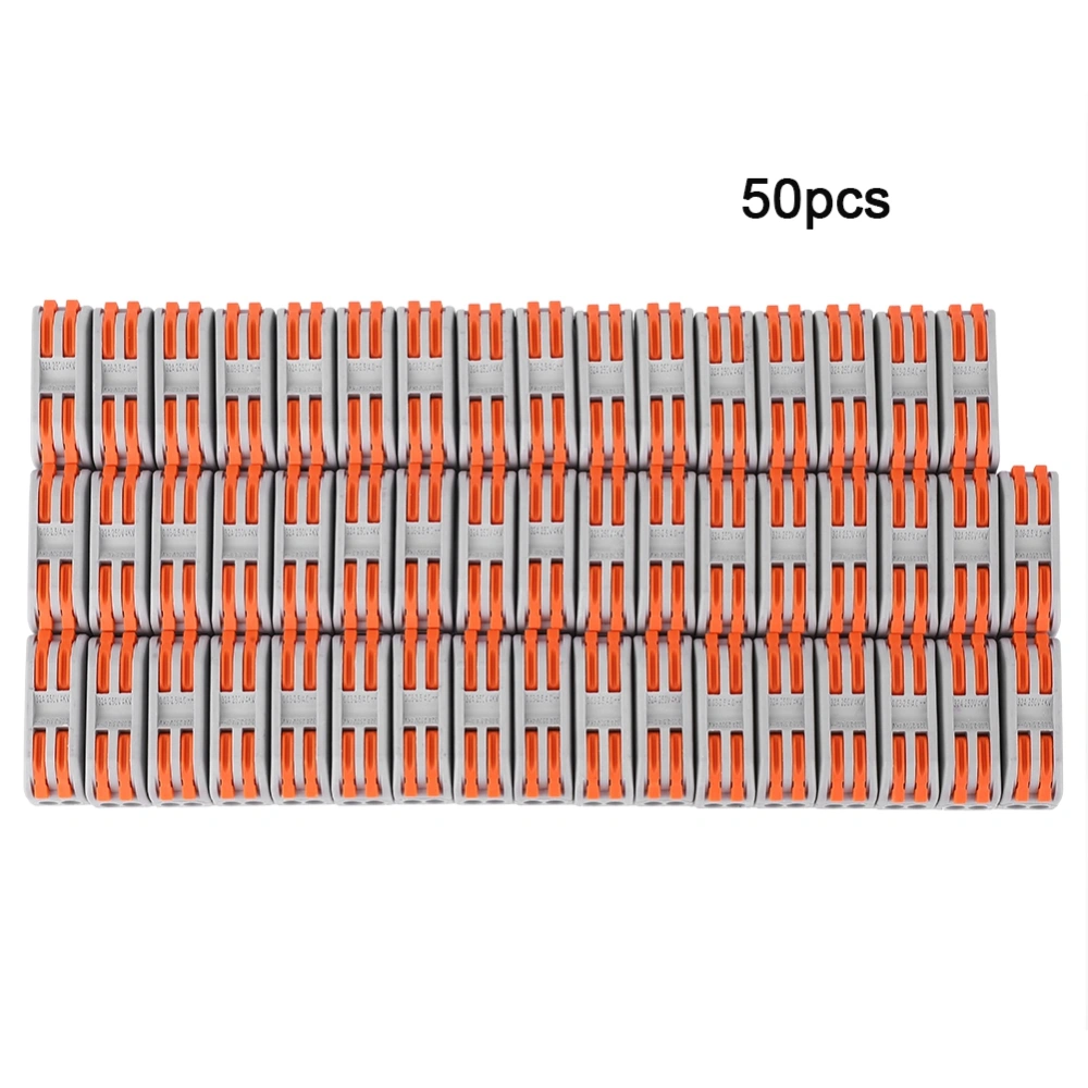 50 Pcs Wiring Conductor 11~28AWG PCT-2-2 V0 Fire Retardant Wire Compact Terminal Connector