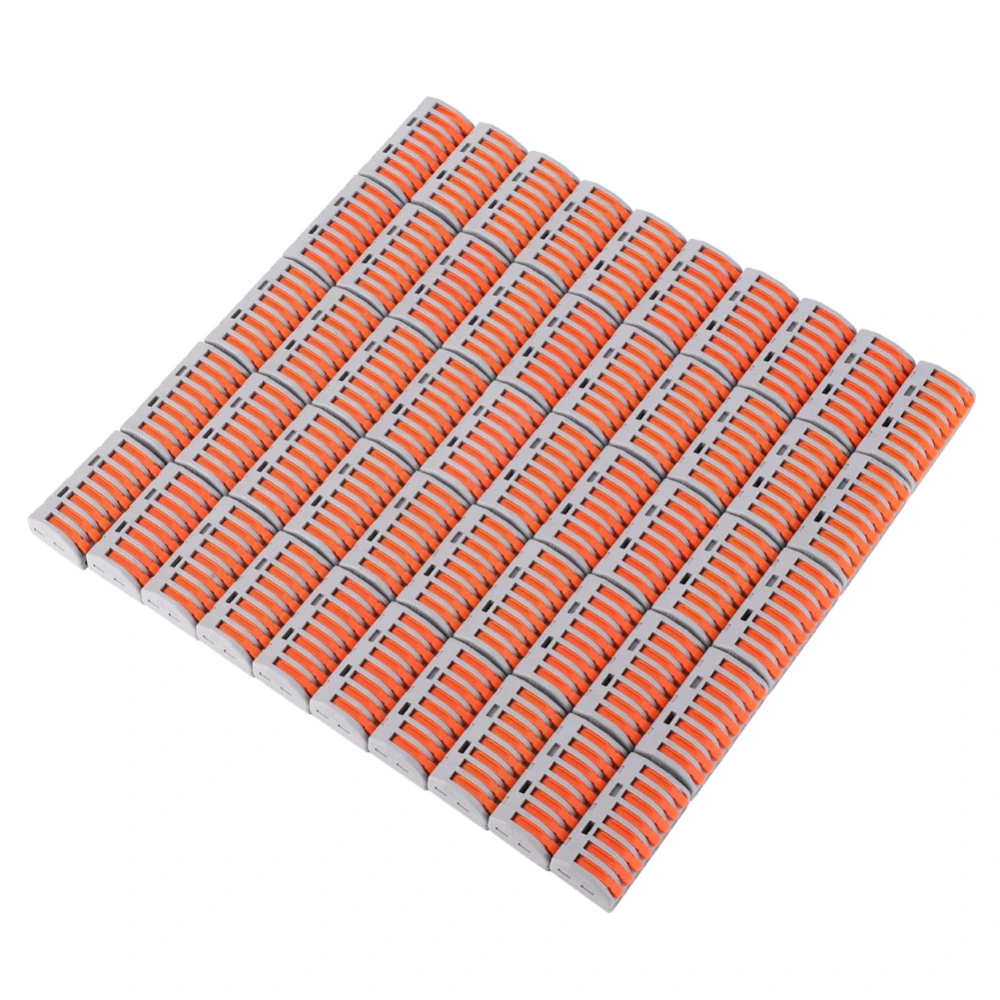 50 Pcs Wiring Conductor PCT-218 Quick Wiring Connector Terminal Block 1 In 7 OutOrange