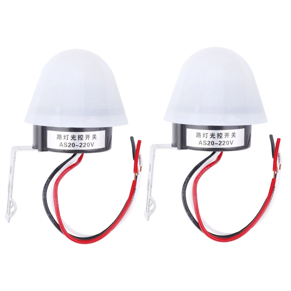 2pcs Automatic On Off Street Light Photoswitch Photocell Sensor Switch220V