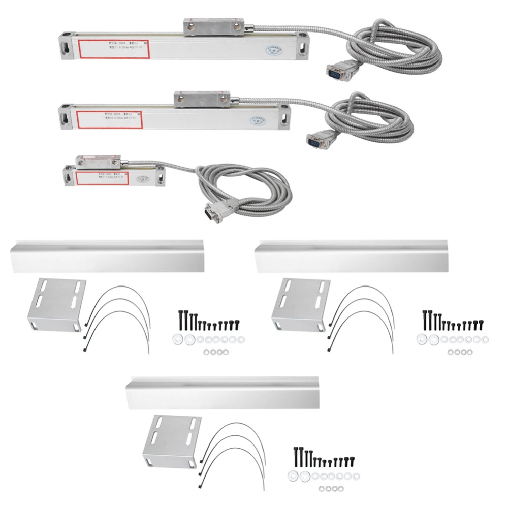 3PCS 2AE/3AE Axis Readout DRO Aluminum Alloy Linear Scale Hand Operated Tools for Machine0-50mm / 0-150mm / 0-200mm