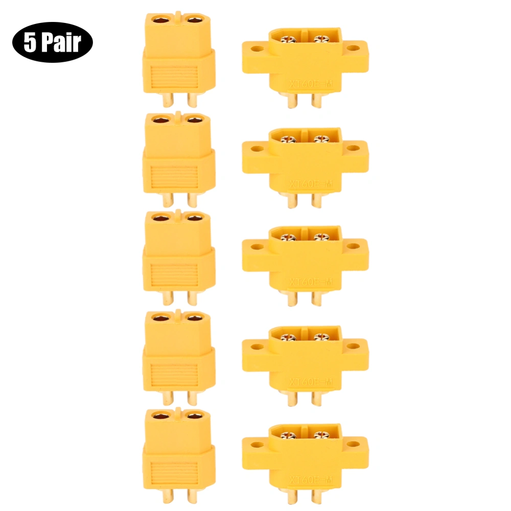 5 Pair XT60E MXT60 Mountable Male Female Plug Connector for RC Model Multicopter