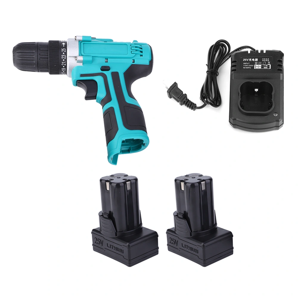 25V Rechargeable Electric Drill Lithium Battery Screwdriver Power Hand Tool