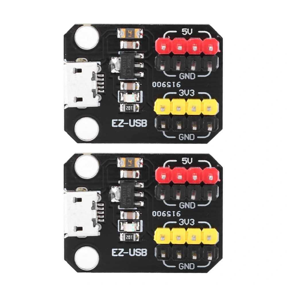 2pcs USB Power Supply Module Micro USB Interface 3.3V/5V 1117 Regulator Chip