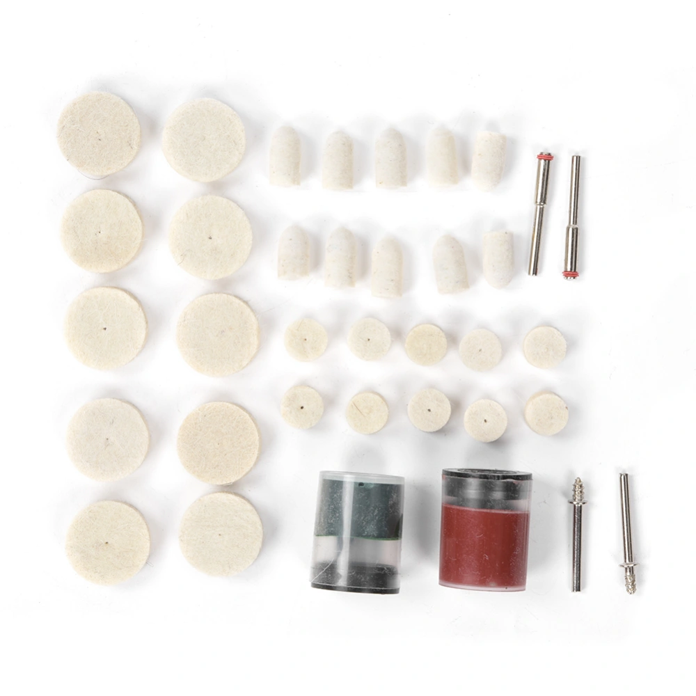 36PCS Wool Felt Grinding Buffing Wheels Pads Kit Wool Polishing Accessories