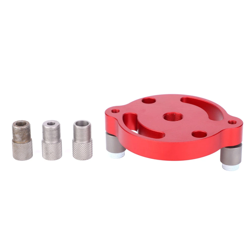 Wood Panel Hole Puncher Aluminum Alloy Center Punching Gauge Woodworking ToolX600-1-Red