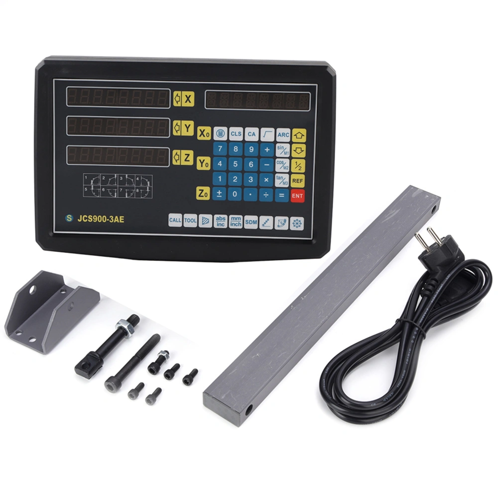 JCS900-3AE Readout Scale Display 0~3020mm DC5V 1m/s TTL Milling Machine EncoderEU Plug 110~240V