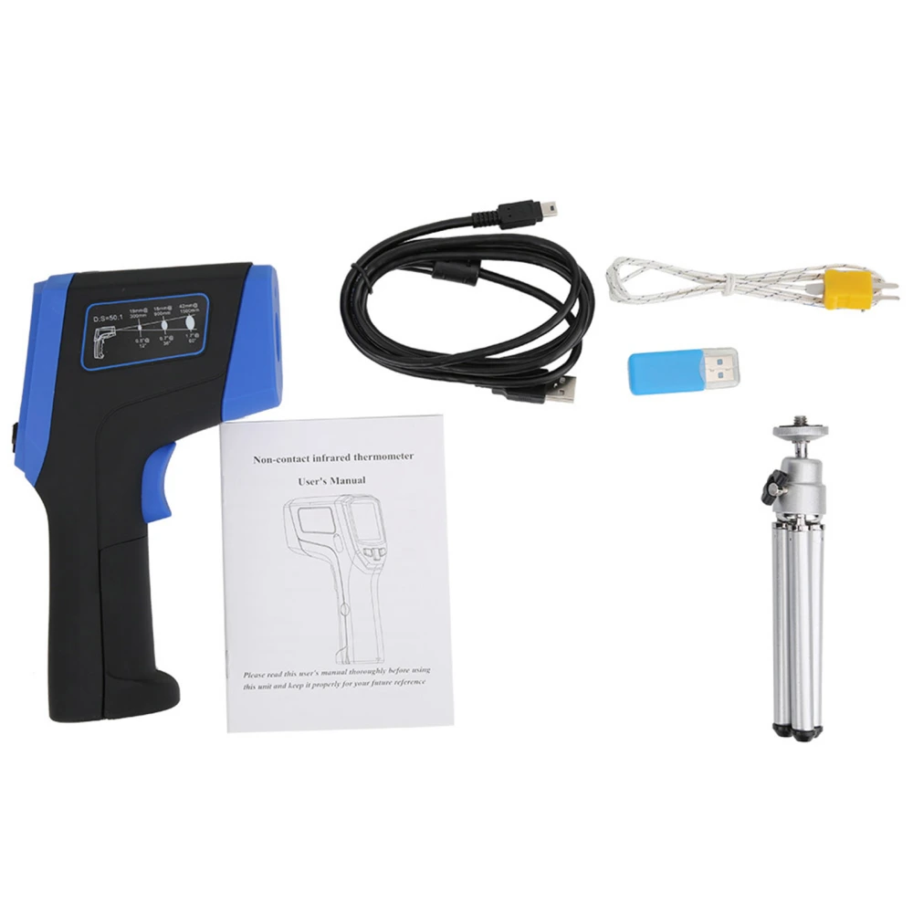 IR-870 Multi Function IR Thermometer Non Contact K Type Digital Infrared Temperature Meter LCD Display